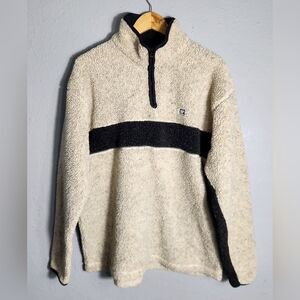 Vintage Redsand Pullover Button Oatmeal Brown Sweatshirt Fleece Medium